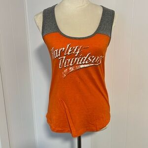 Orange and grey tank